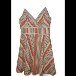 Francesca's Blue Rain Linen Summer Dress Sz small
